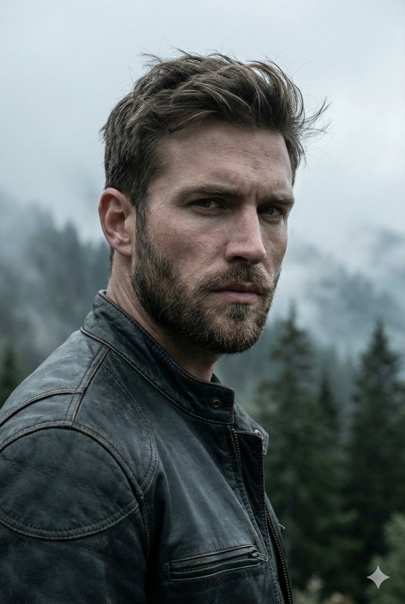 {
  "render_goal": "Create a hyper-realistic, cinematic portrait with a rugged o