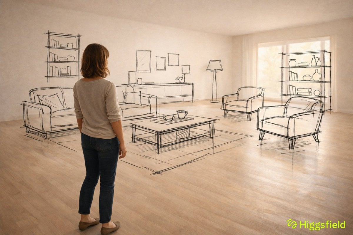 A [person type] standing full-body near the edge of the frame, slightly to the l