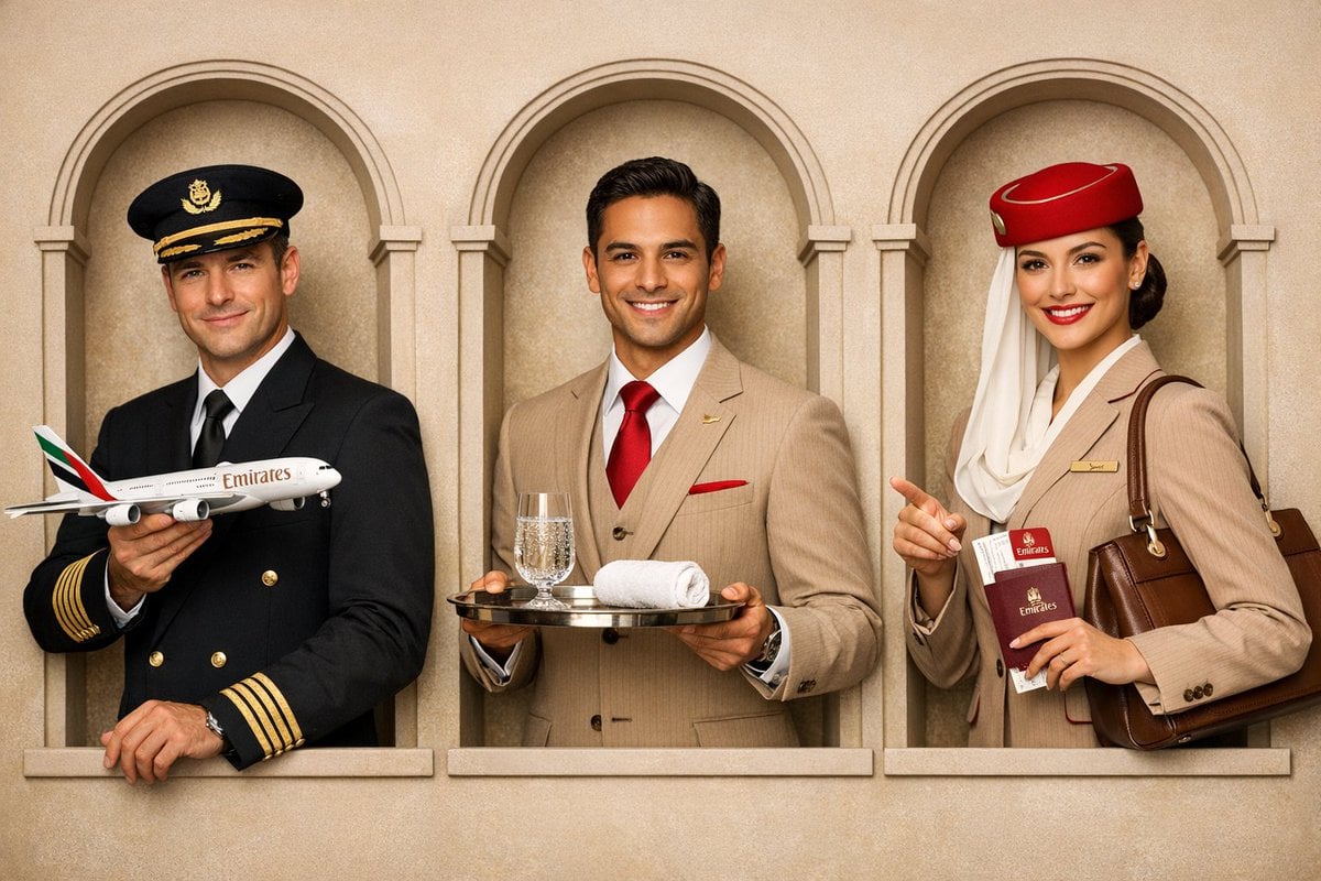 A luxury [BRAND] brand advertisement featuring three stylish [ATHLETES / MODELS 