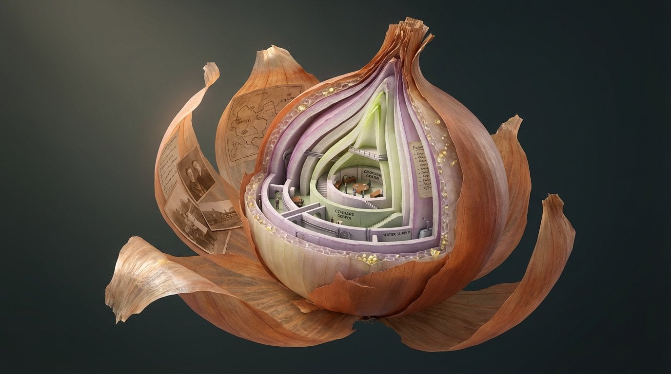 A single [OBJECT] suspended in space, frozen mid-peel as its outer skin curls aw