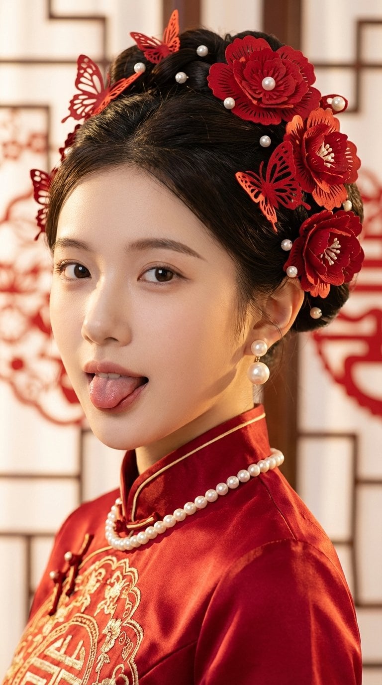 1. 宏观风格与媒介
- 核心媒介: Photography
- 美学流派: Traditional Chinese bridal portrait

2. 主