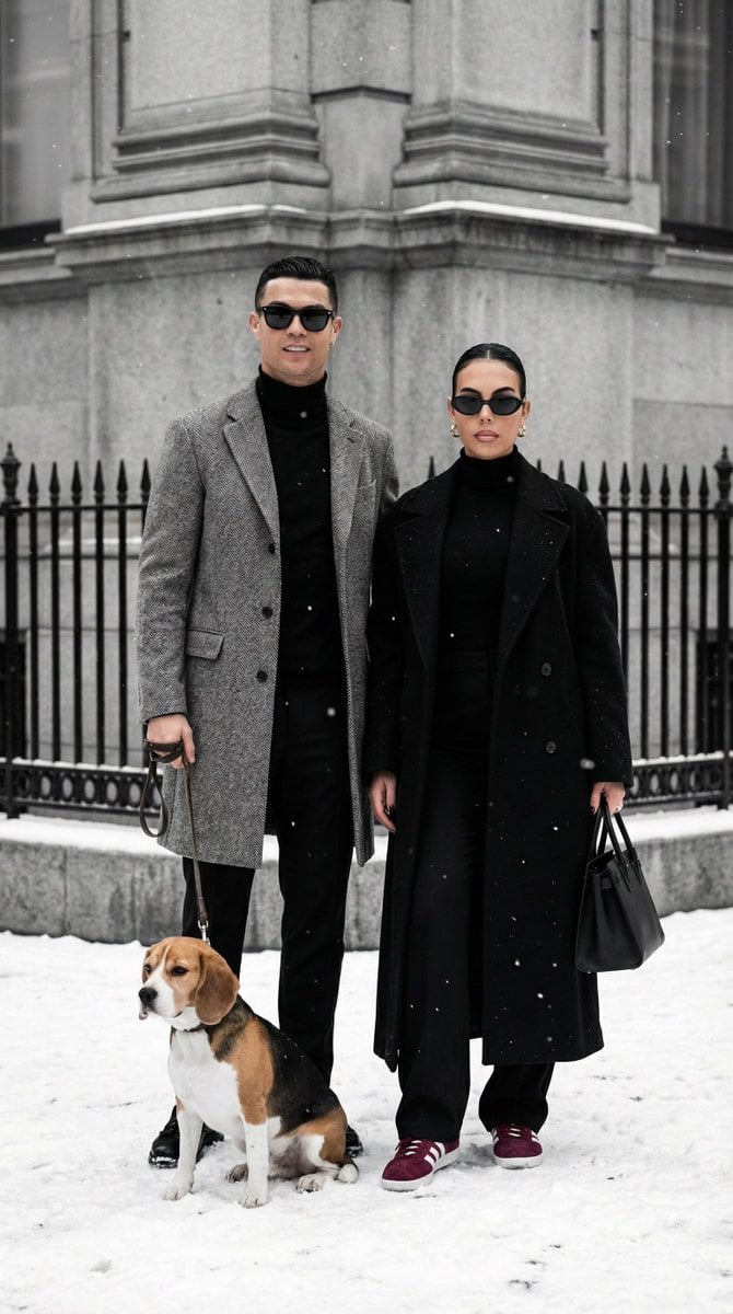 {
  "prompt_title": "Sophisticated Urban Winter Couple Portrait",
  "environment