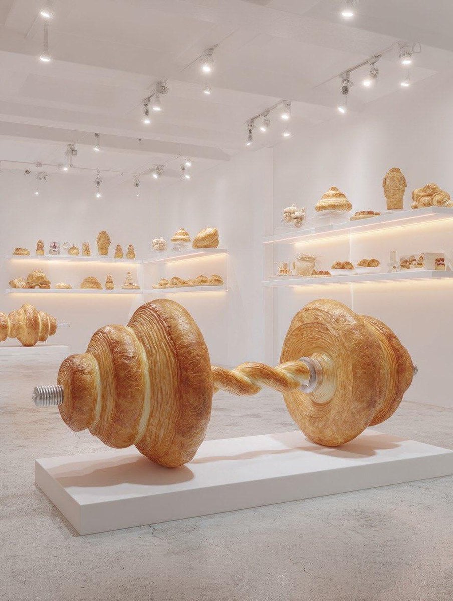 {
  "scene": "Minimalist white contemporary art gallery",
  "environment": {
   