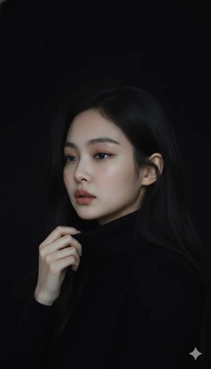 Moody cinematic portrait of a young woman with clear fair skin and barely-there 