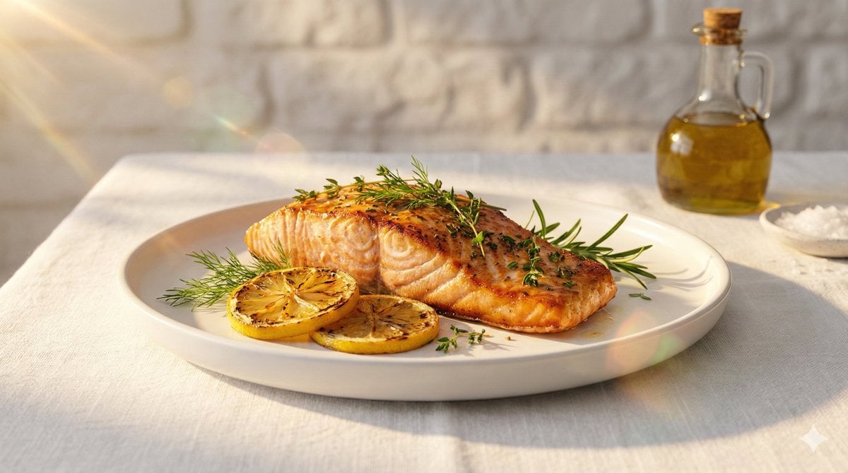 “Luxury golden-hour styled hero shot of [FOOD] bathed in warm directional sunlig