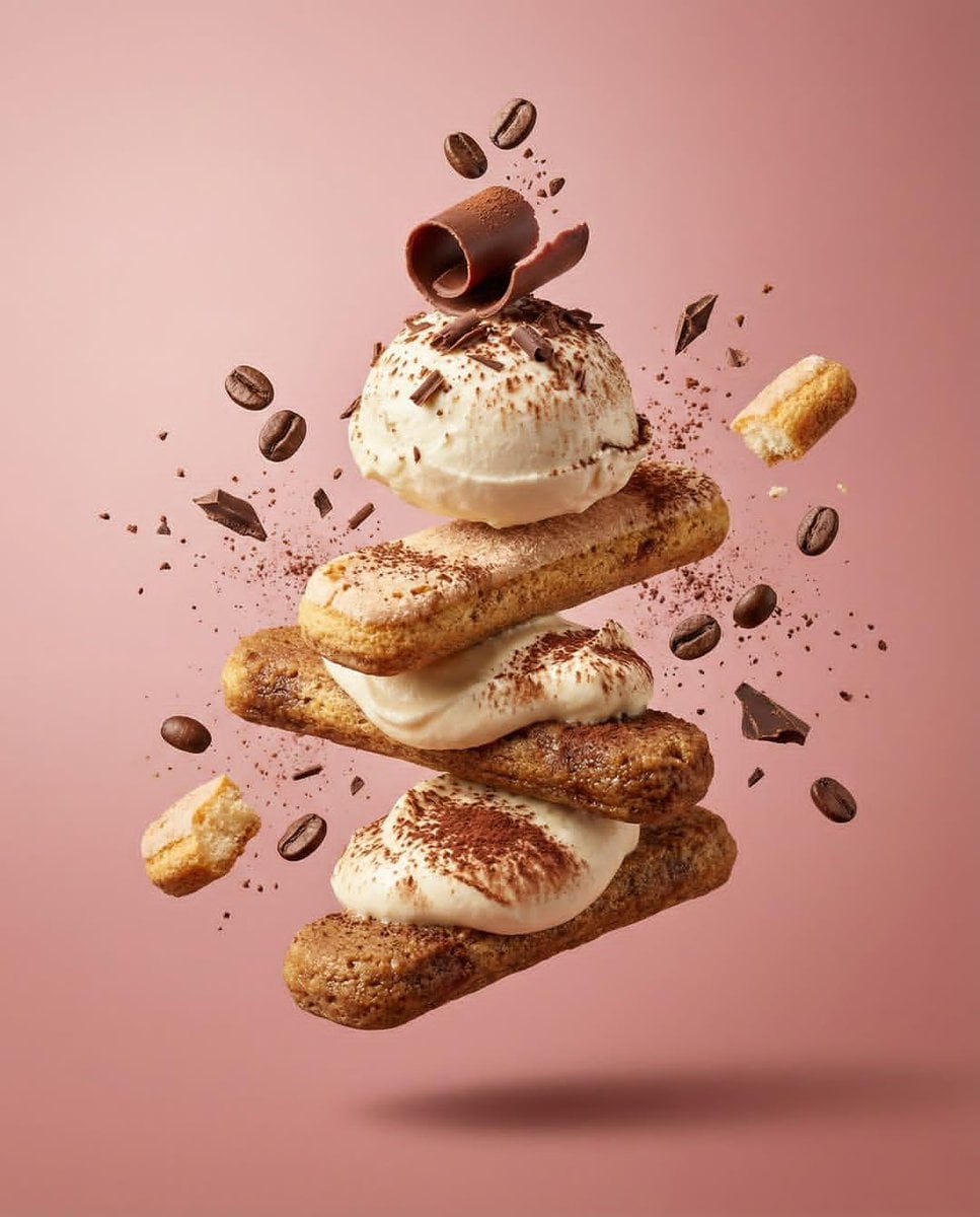 Professional studio food photography series featuring deconstructed dishes in hi