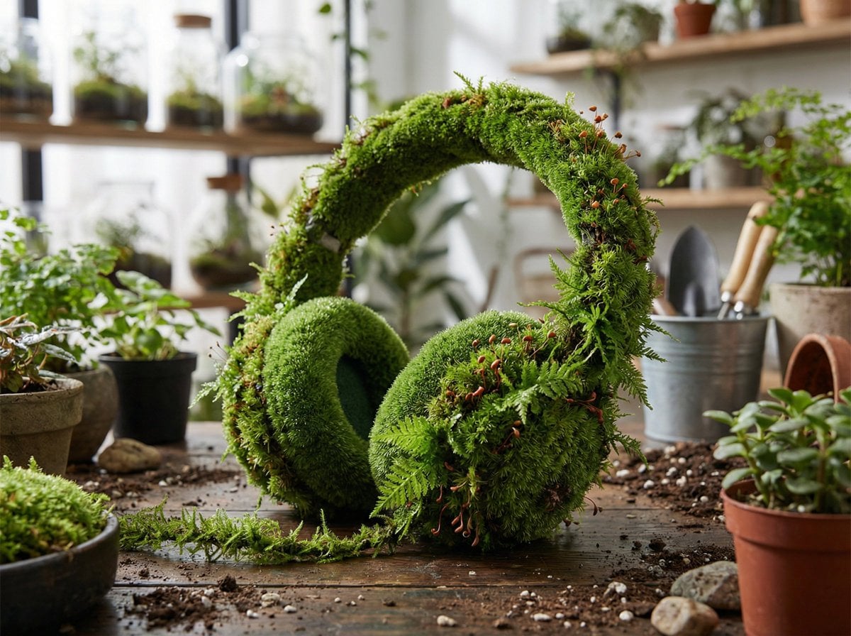 A [PRODUCT] rendered as if entirely grown from living moss, perfectly maintainin
