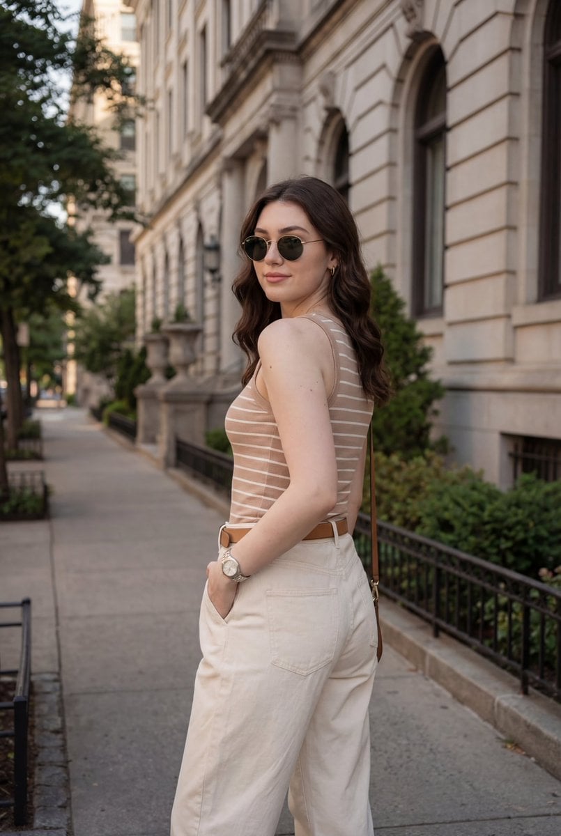 { "scene_type": "outdoor urban street portrait", "composition": { "framing": "ve