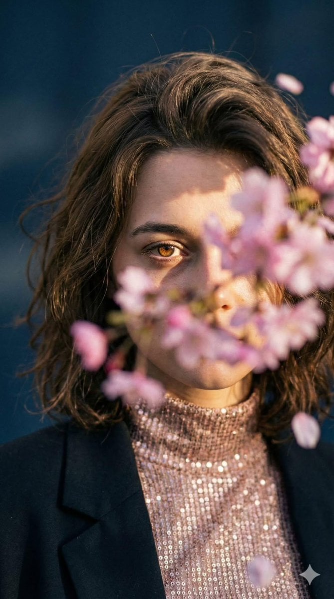 {
  "image_prompt": {
    "main_description": "Poetic cinematic close-up portrai