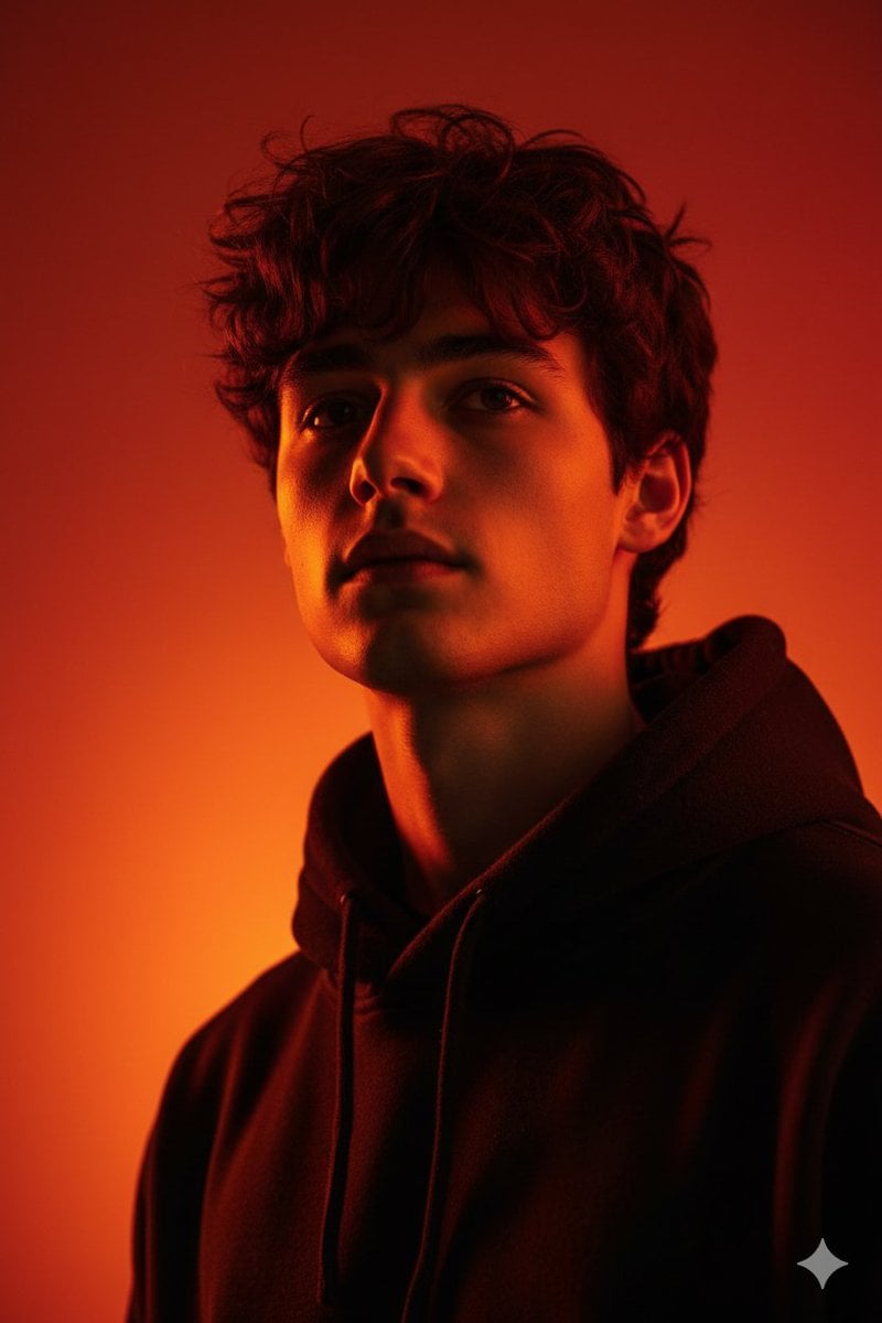 Editorial portrait from the attached reference photo, photorealistic. Use upload