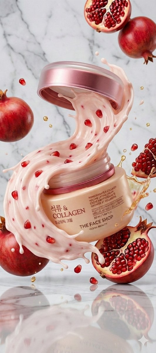 "A hyperrealistic premium product photography scene of a smooth beige cosmetic j