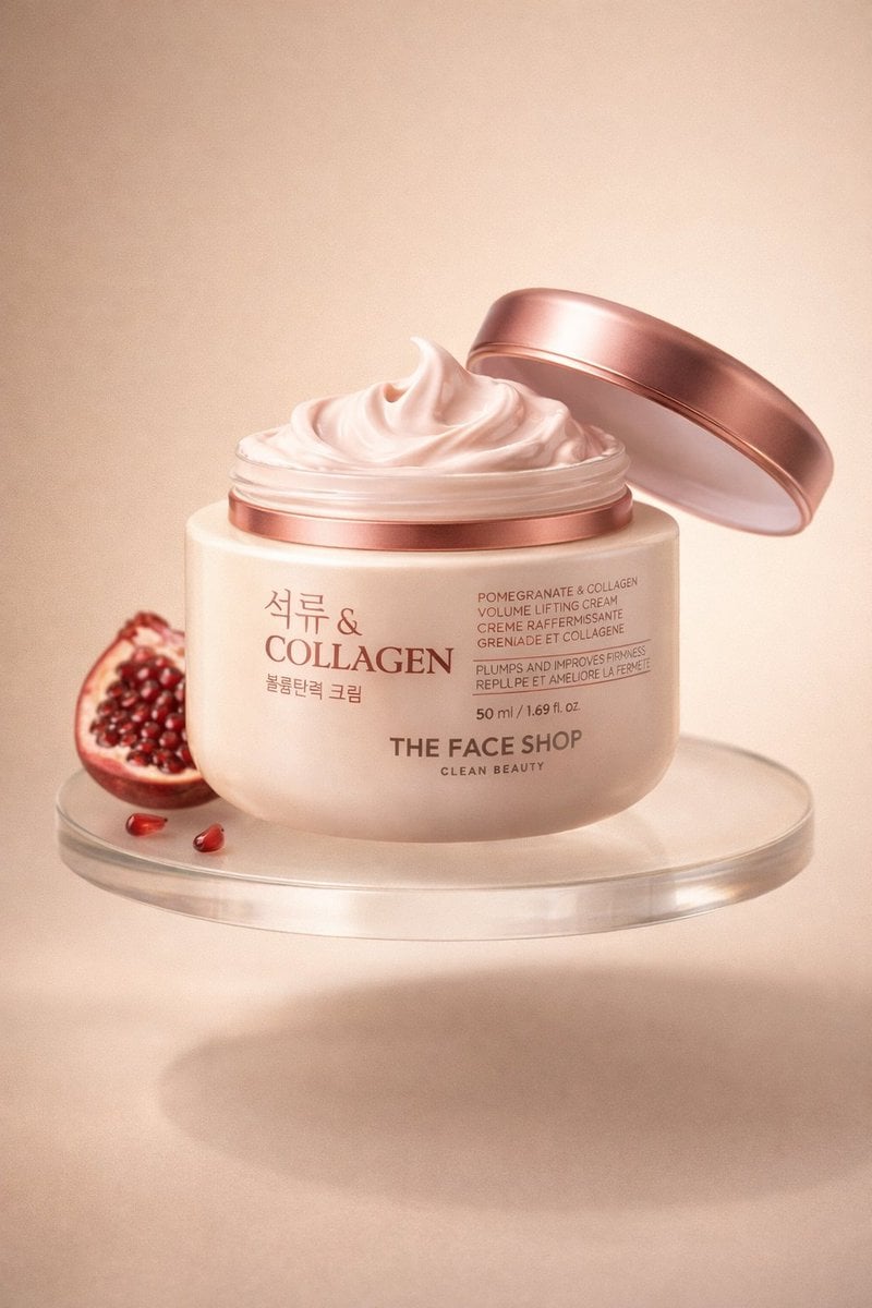 "A hyperrealistic premium product photography scene of a smooth beige cosmetic j