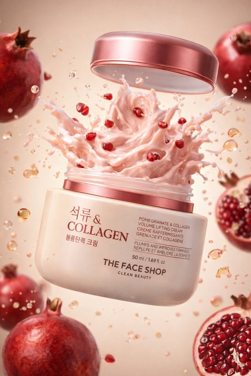 "A hyperrealistic premium product photography scene of a smooth beige cosmetic j