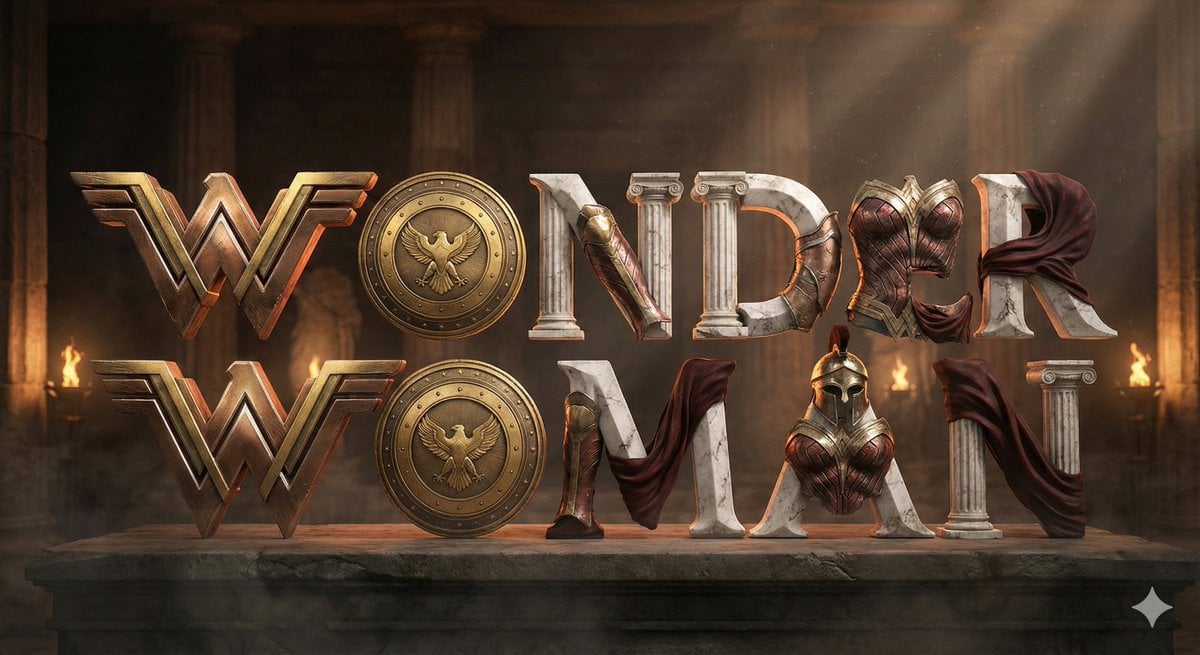 Create a cinematic 3D typographic composition spelling [WORD / NAME], where each
