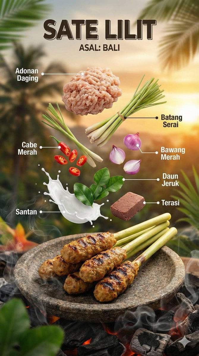 Ultra-realistic cinematic food photography of a traditional Indonesian dish, pre