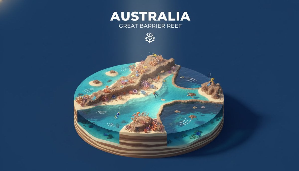 Create an isometric miniature 3D diorama highlighting the natural landmark [NATU
