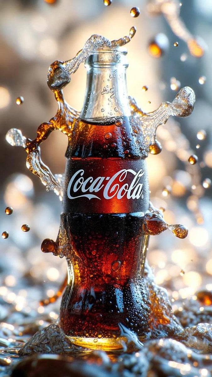 Hyper-realistic cinematic product photograph of a Pepsi Black can, front-facing 