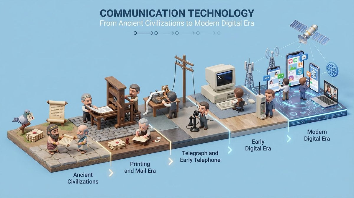 Create a clean isometric miniature 3D diorama visualizing the evolution of [TOPI