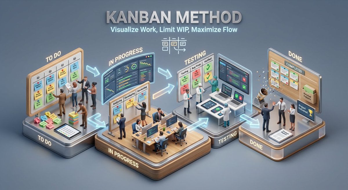 Create a 3D isometric miniature diorama showcasing the productivity system [SYST