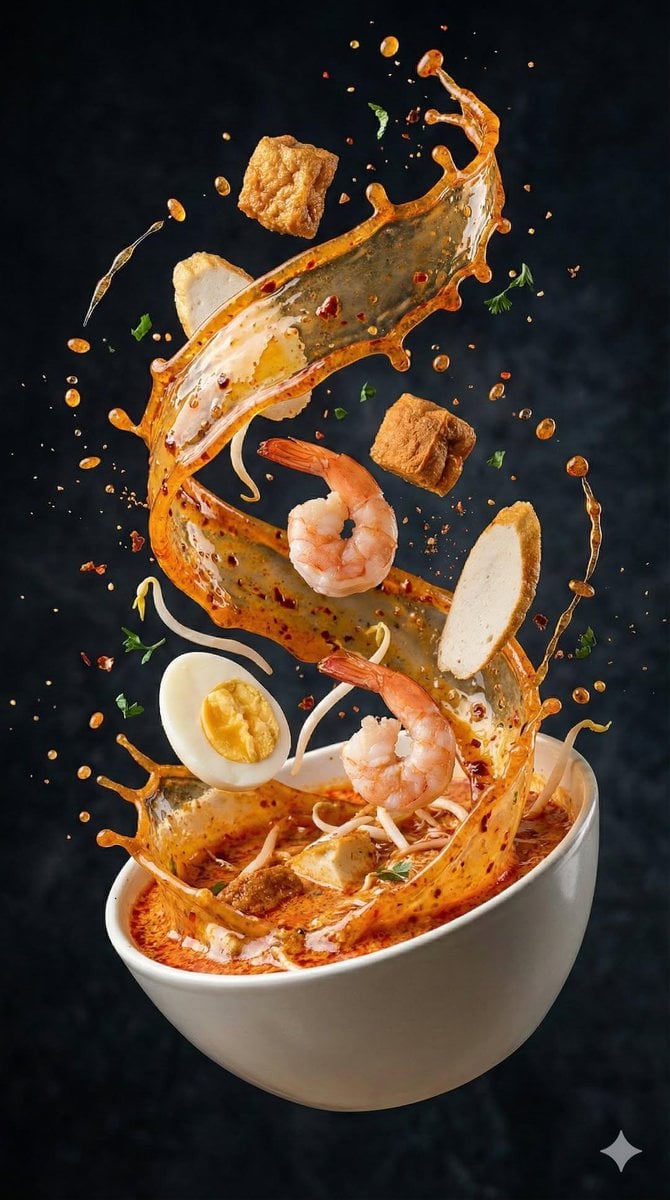 {
  "image_prompt": {
    "subject": "Rich Asian soup",
    "action": "Ingredien
