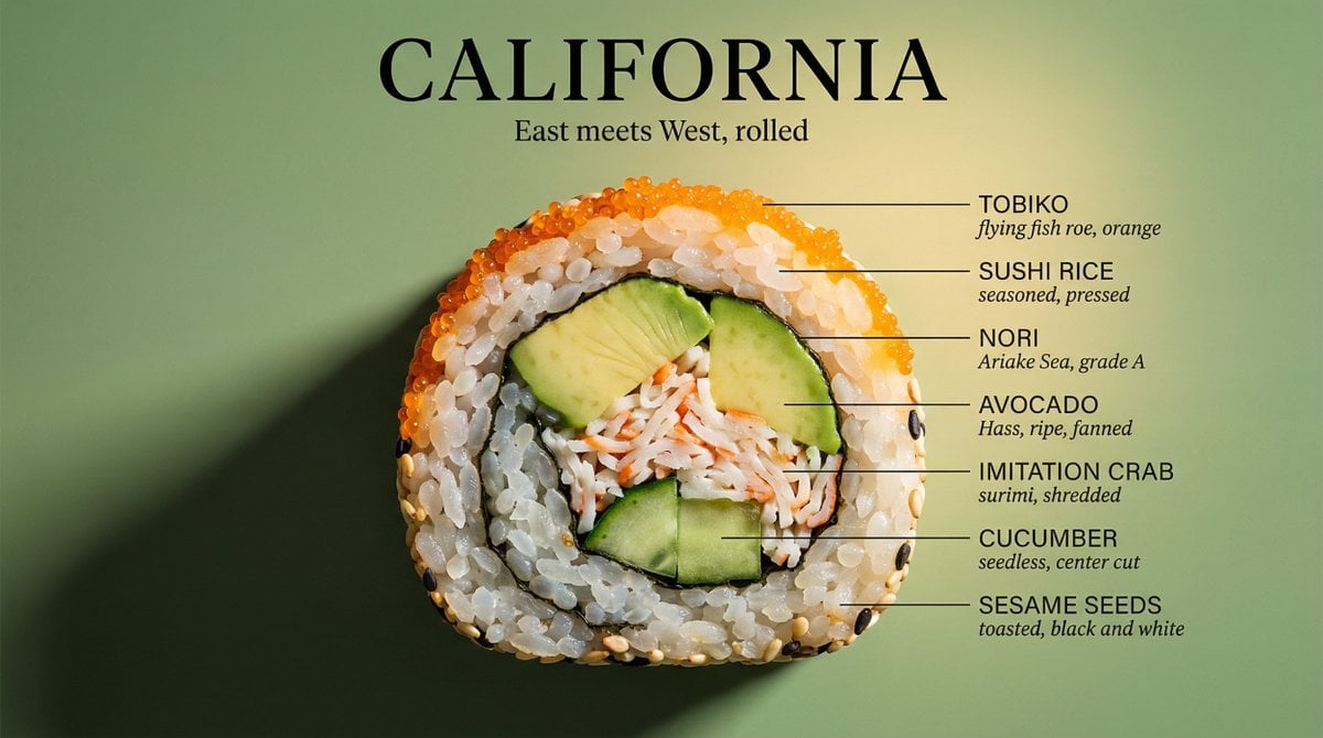 Perfect cinematic cross-section cut through [DISH], sliced cleanly down the cent