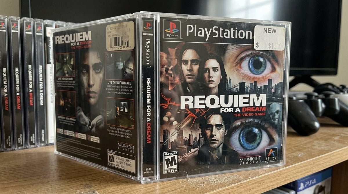 playstation 1 game case with a movie tie-in game that seems like a real game you