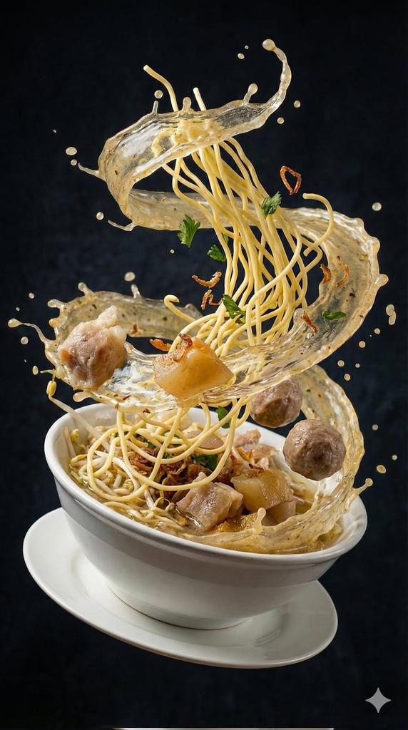 Ultra-realistic cinematic food photography of a bowl of rich spicy meat soup exp