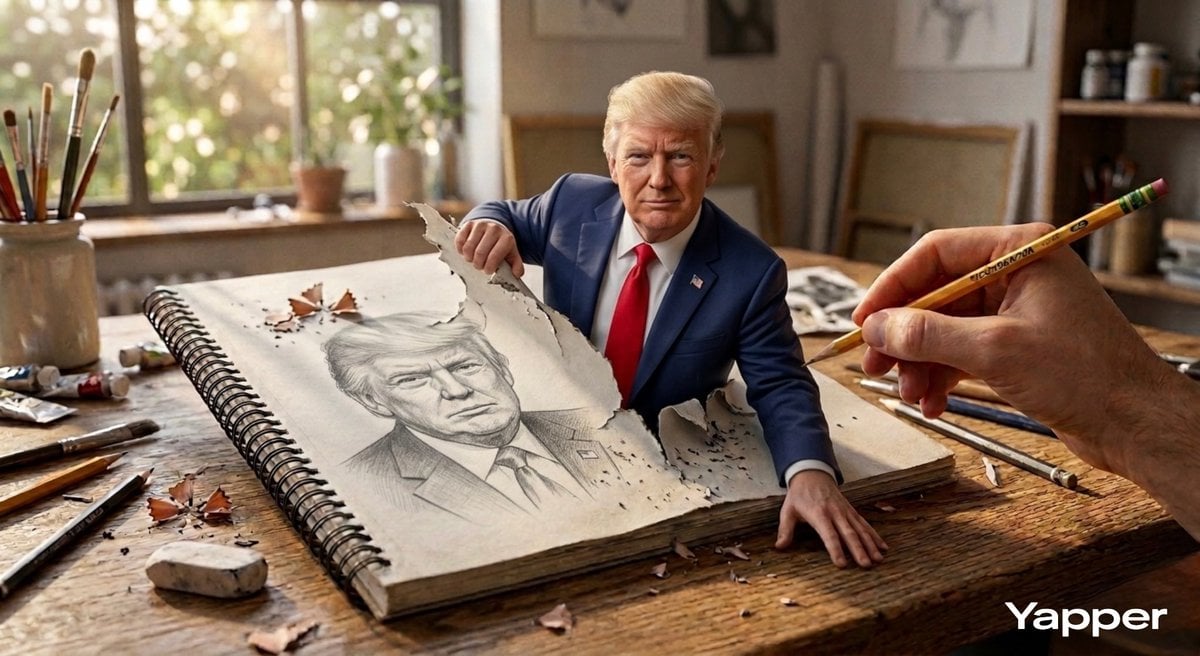 Hyper-realistic 3D illustration of Albert Einstein emerging from the pages of a 