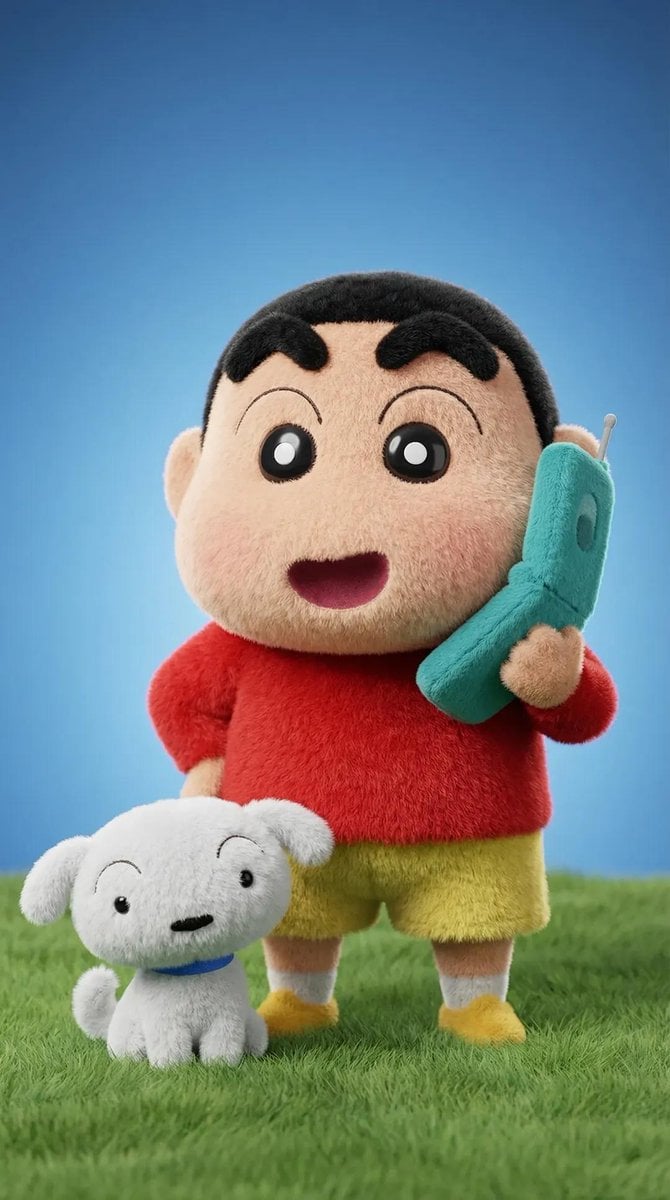 Ultra-detailed 3D plush cartoon character, inspired by classic animated TV style