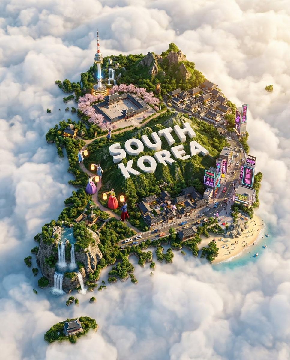 Create an ultra-HD, hyper-realistic digital poster of a floating miniature islan