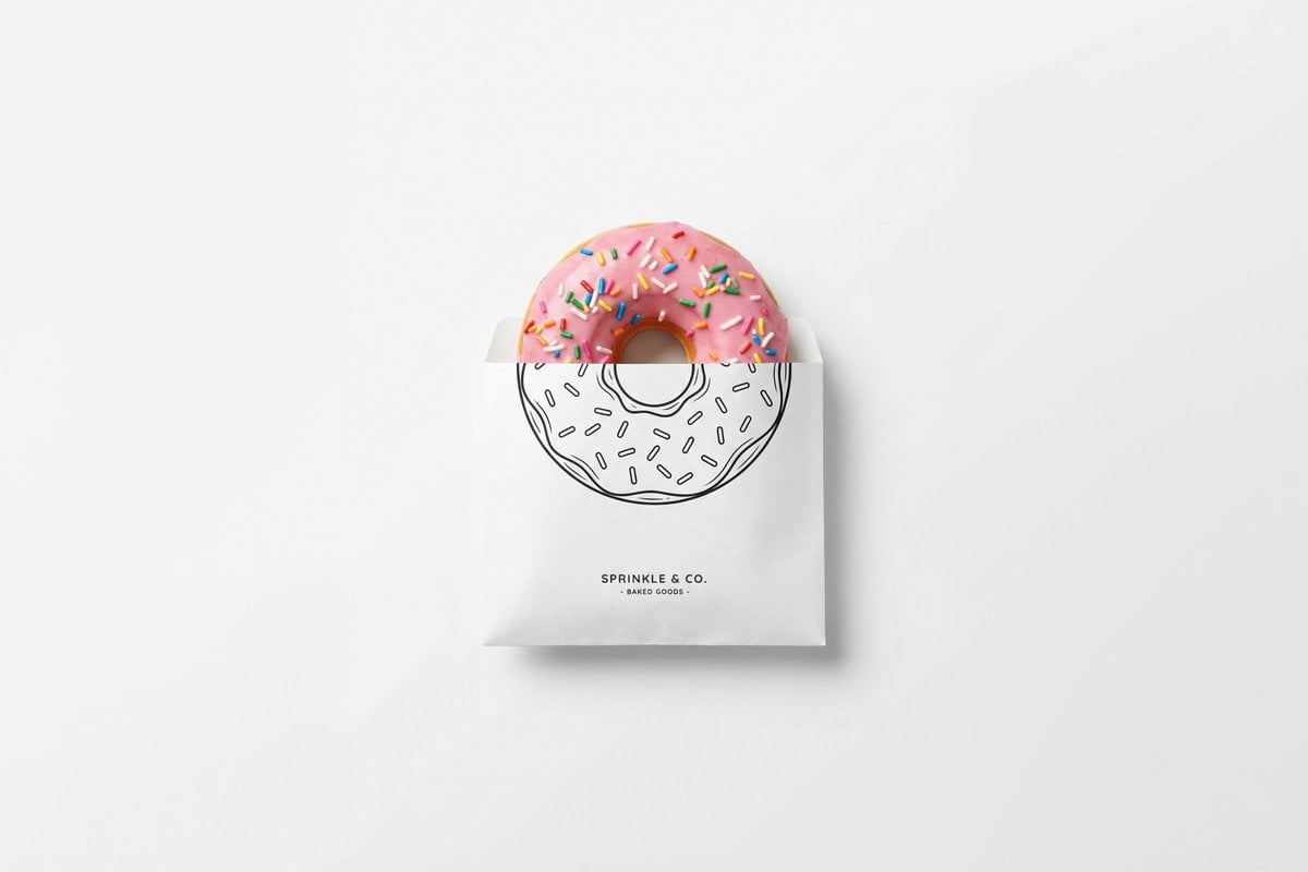 minimal studio shot on pure white background, real [Food Name] emerging from a p