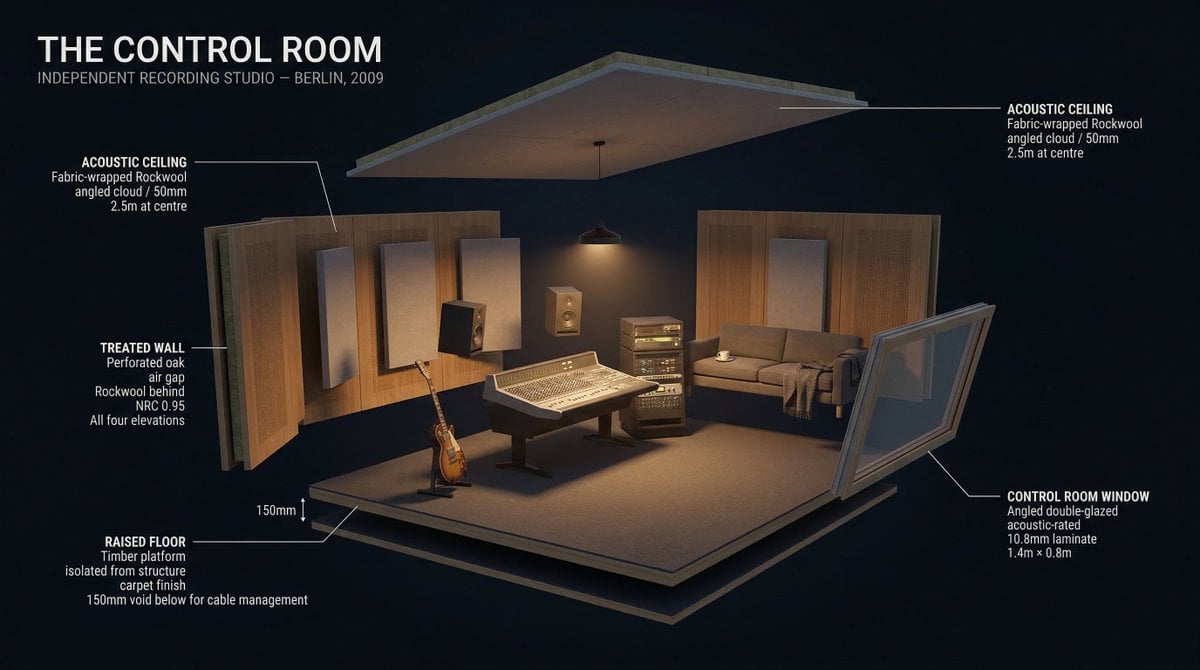 [ROOM TYPE] pulled apart in 3D, every surface and object  floating at its exact 