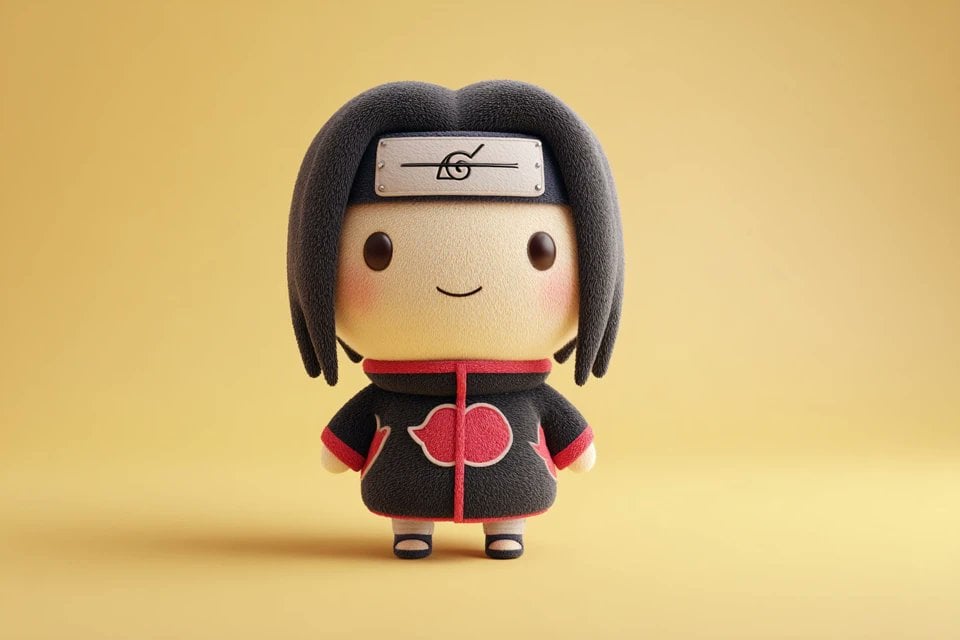 A cute full-body [SUBJECT] plush toy, plush doll art, stylized 3D character desi
