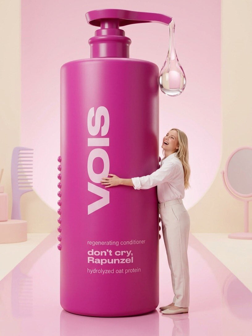 Ultra-realistic beauty advertisement, close-up of a young woman with long wavy b