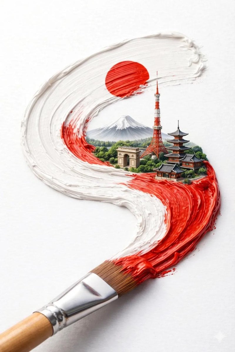 A hyper-realistic macro shot of a paintbrush creating a thick textured paint str