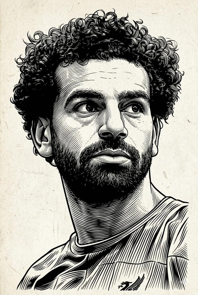 Black and white engraved portrait illustration of a person.
Drawn in classic woo