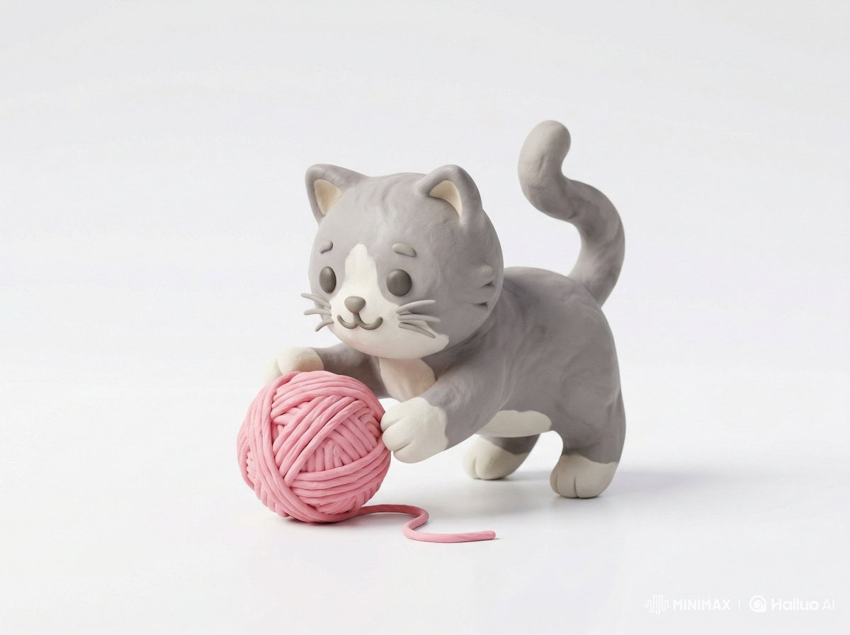 Cute 3D render of a [subject], matte surface, kneaded clay icon style, simple st