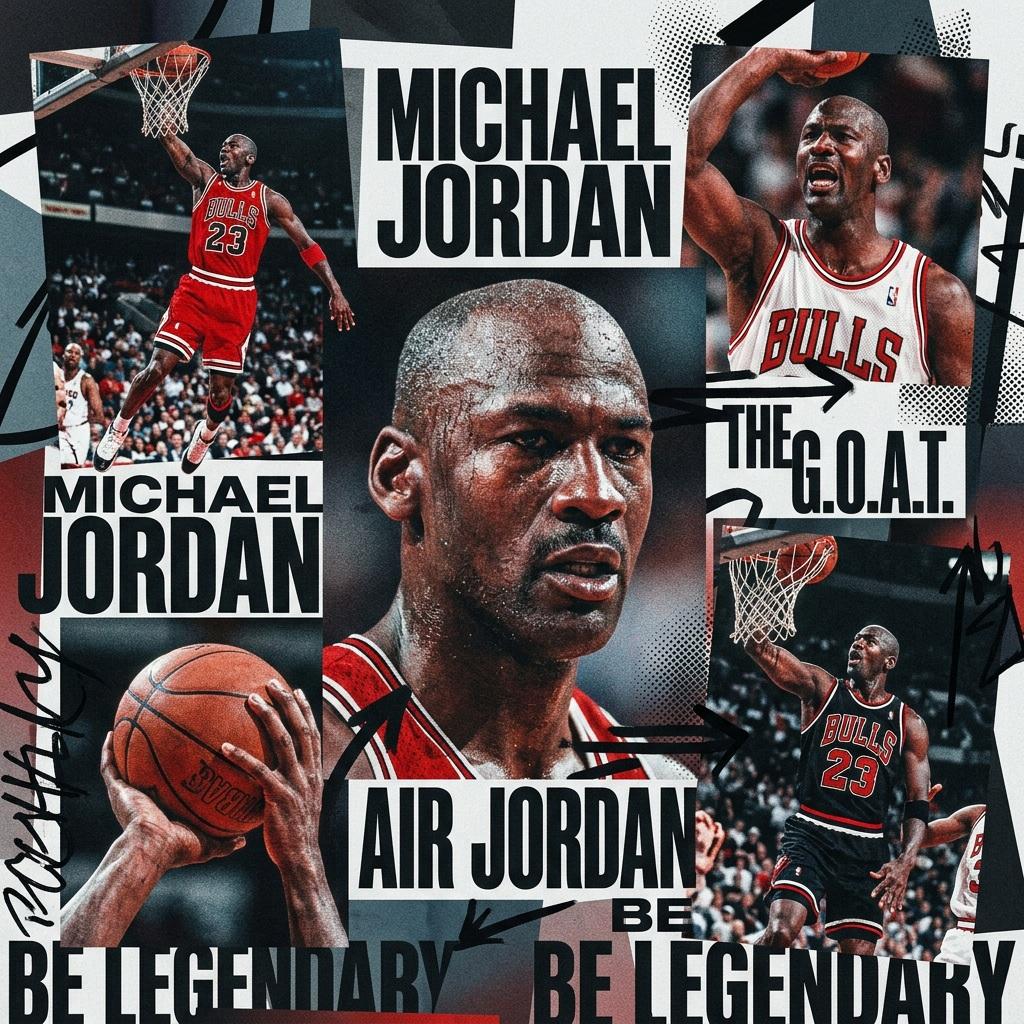 Create a digital modern maximalism style sports collage of [TEAm Name] [Player n