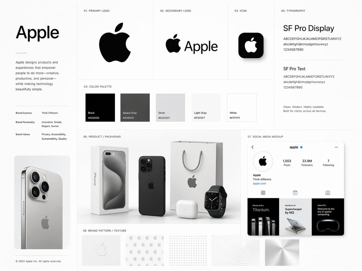 Create a premium brand kit board for [BRAND NAME], presented like a professional