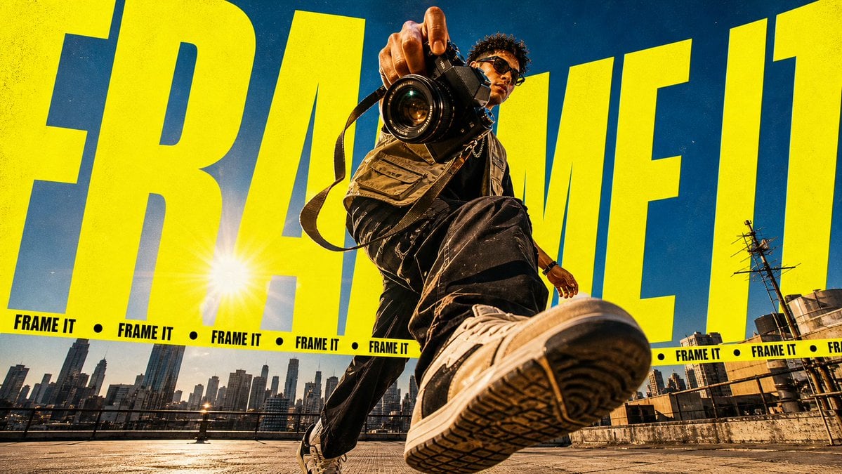 Create a 9:16 poster in the "Neon Kinetic Typographic Poster" style.

Main subje
