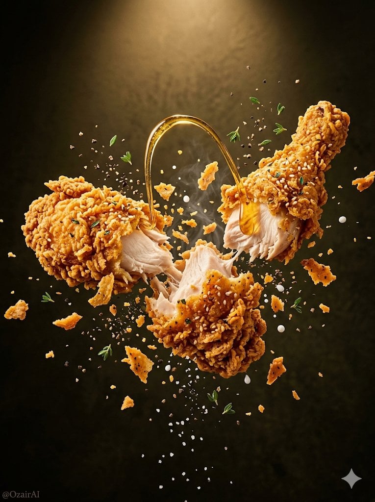 [Floating Chocolate Explosion]
A cinematic floating product shot of [rich dark c