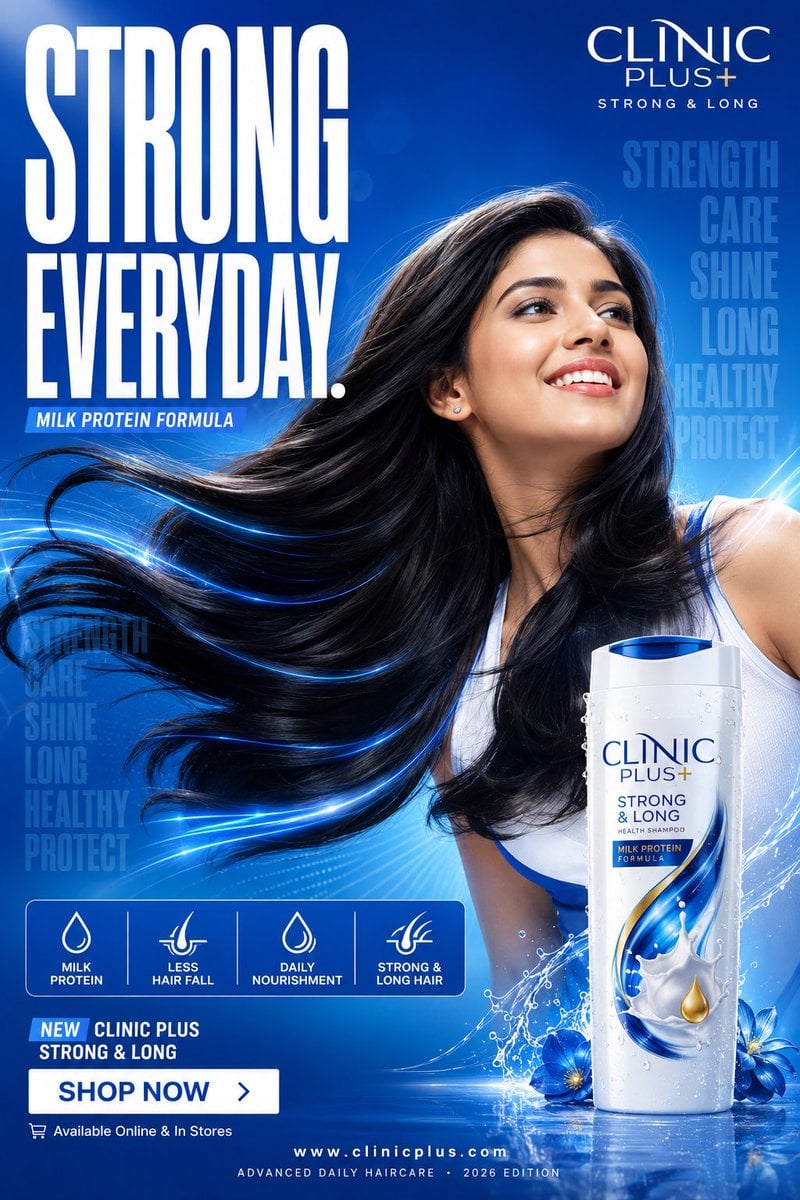 FORMAT:
4:5 vertical hyper-commercial anti-dandruff shampoo campaign poster, ult