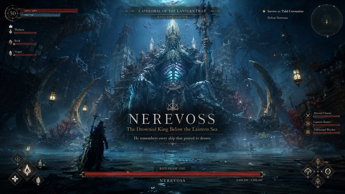 Create a premium, highly believable Boss Fight Intro Screen for an imaginary gam