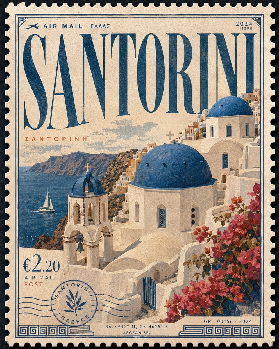 Design a premium 4:5 collectible postal-stamp poster for [CITY], where the entir