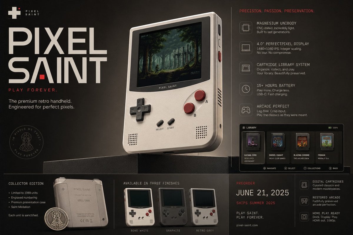 Create a premium, highly believable Fictional Console / Handheld Ad for an imagi
