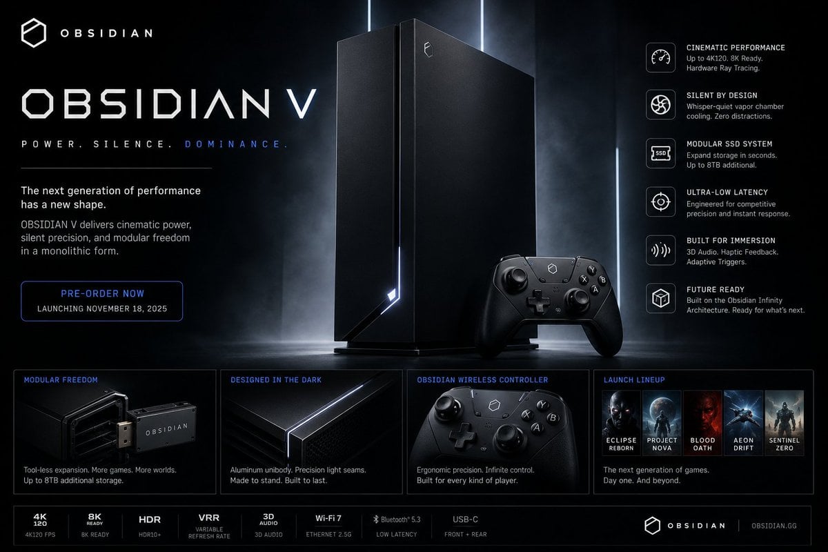 Create a premium, highly believable Fictional Console / Handheld Ad for an imagi