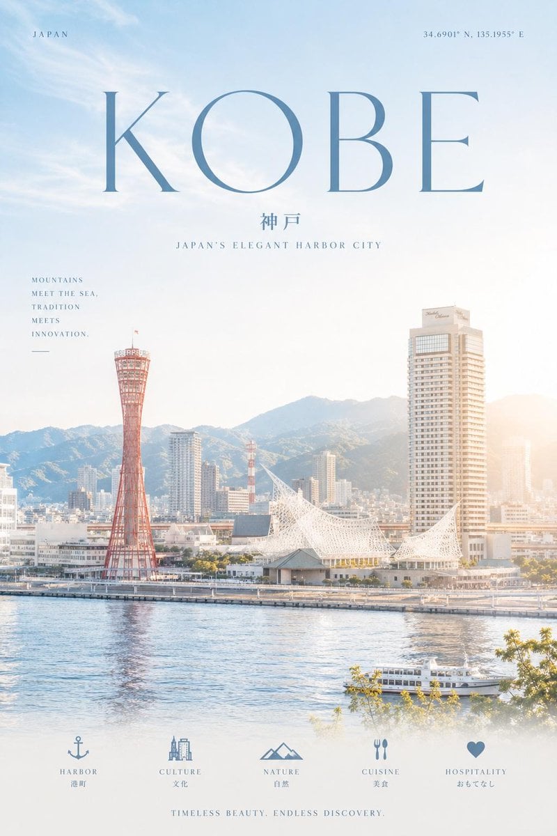 Cinematic minimalist travel poster of [City Name]     

automatically adapting t