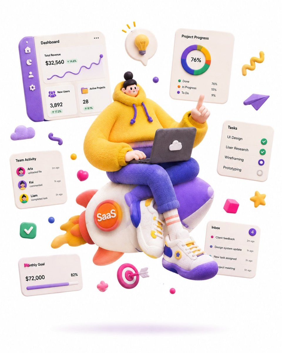 A complete single 3D illustration, exaggerated artistic editorial illustration s