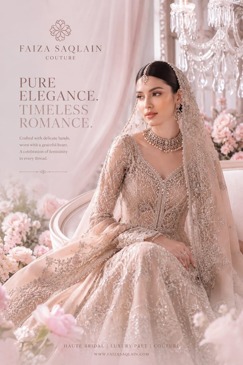 Luxury haute couture bridal fashion campaign inspired by elite Vogue, Dior, Saby