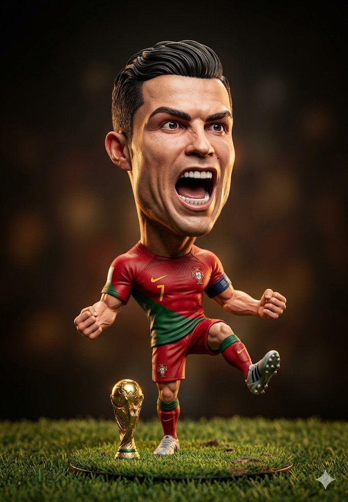 A hyper-detailed 3D caricature figurine of a legendary pop music icon, bobblehea